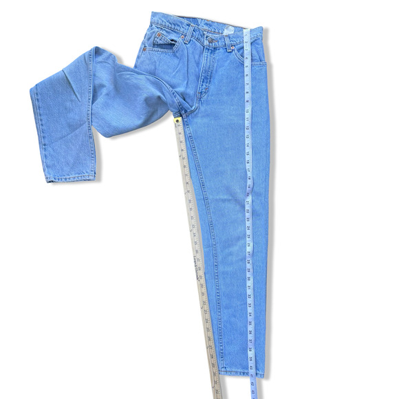 Vintage Levi’s 950 Women’s Blue Jeans 7 MED USA Made Relaxed Fit Tapered Leg - Picture 10 of 16